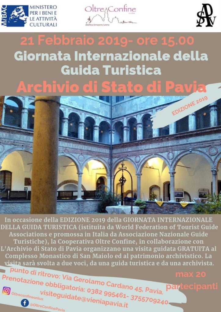 PAVIA - 21 febbraio- Archivio di stato