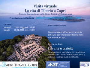 CAPRI: la vita di Tiberio a Capri - 19 e 20 febbraio